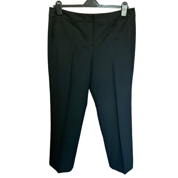 Talbots Pants Trouser Casual Stretch Black Zipper Button Front Inseam 28 Inch 16 - Picture 1 of 13